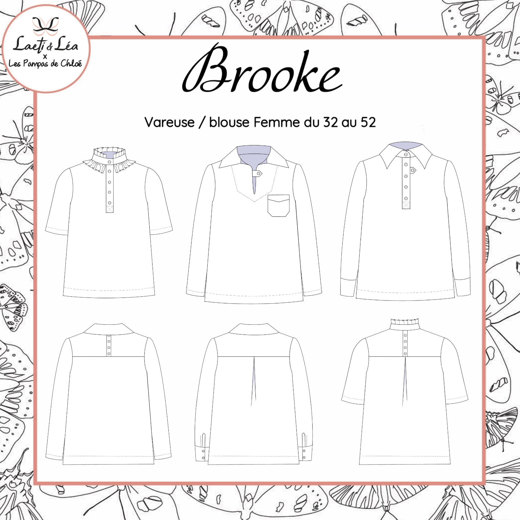 Patron Burda 6204 Tee-Shirt Blouse Femme Réversible - Du 36 Au 46