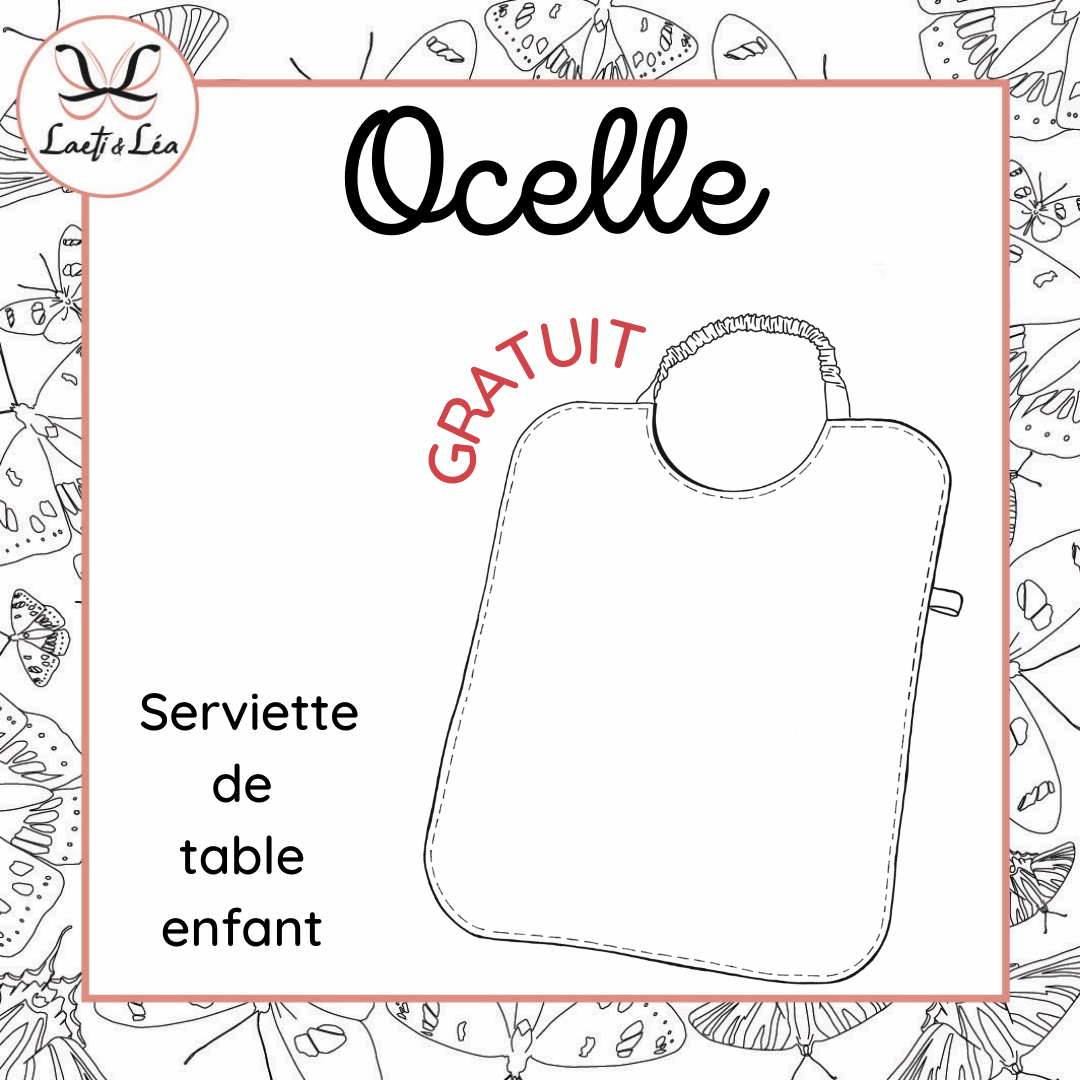 Serviette de table élastiquée Ocelle - 2 tailles (Patron et Tutoriel PDF)
