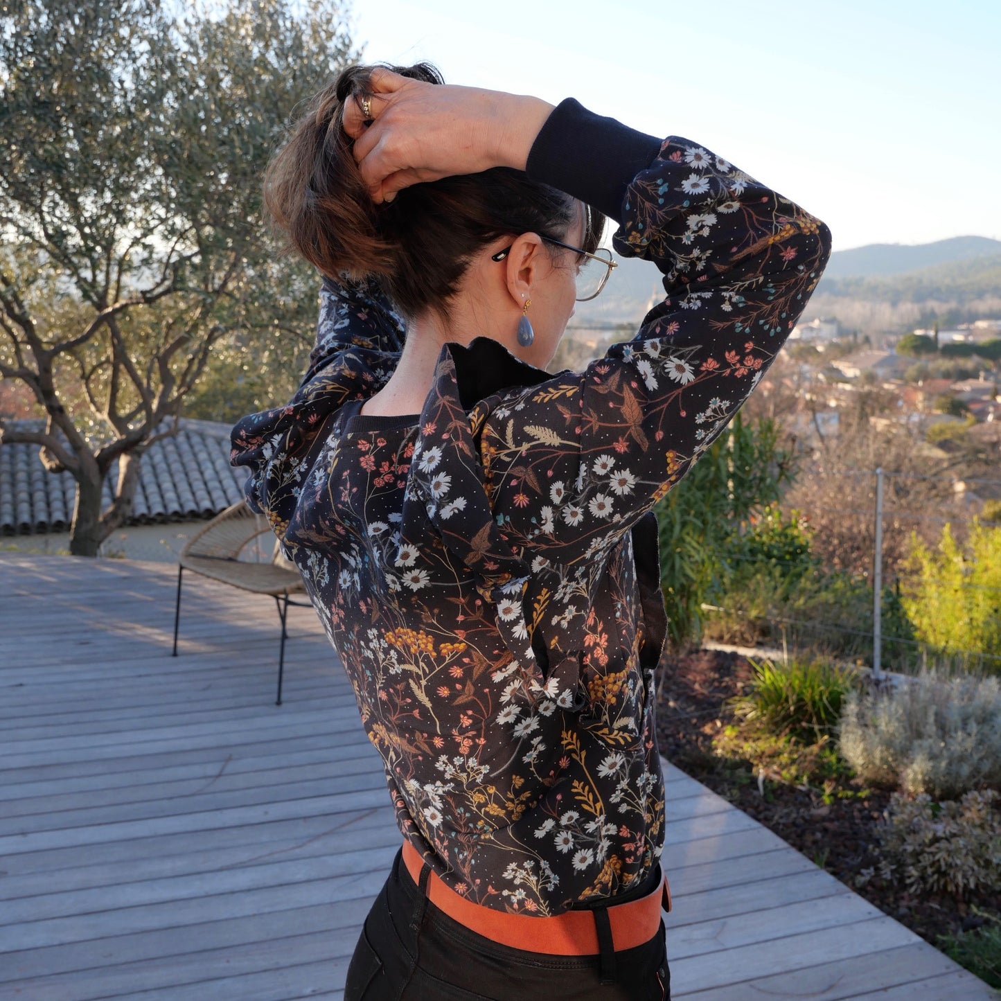 Sweat Monarque Volanté Fleurs