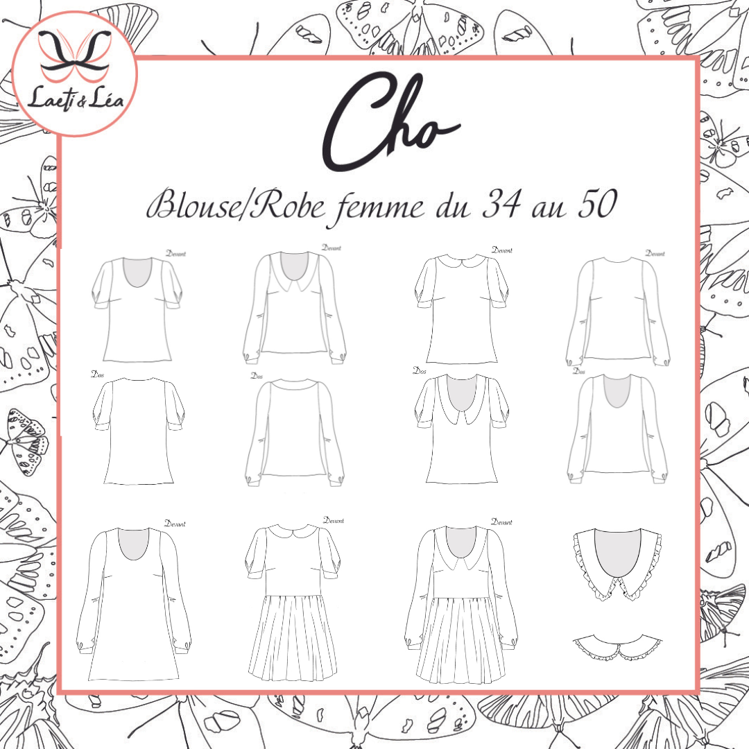 Blouse/robe Cho Femme 34-50 (Patron de couture PDF) – Laeti et Léa