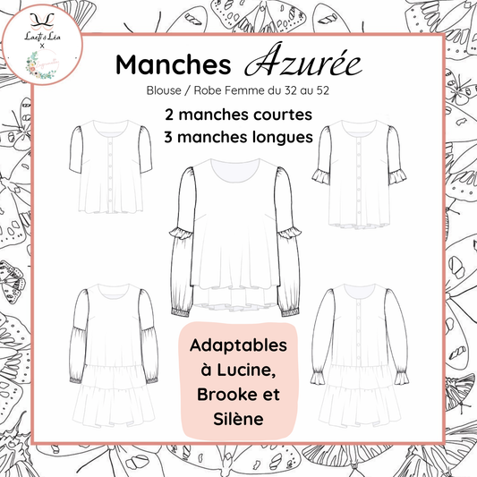 Manches de la Blouse Azurée Femme 32-52 (Patron de couture PDF)