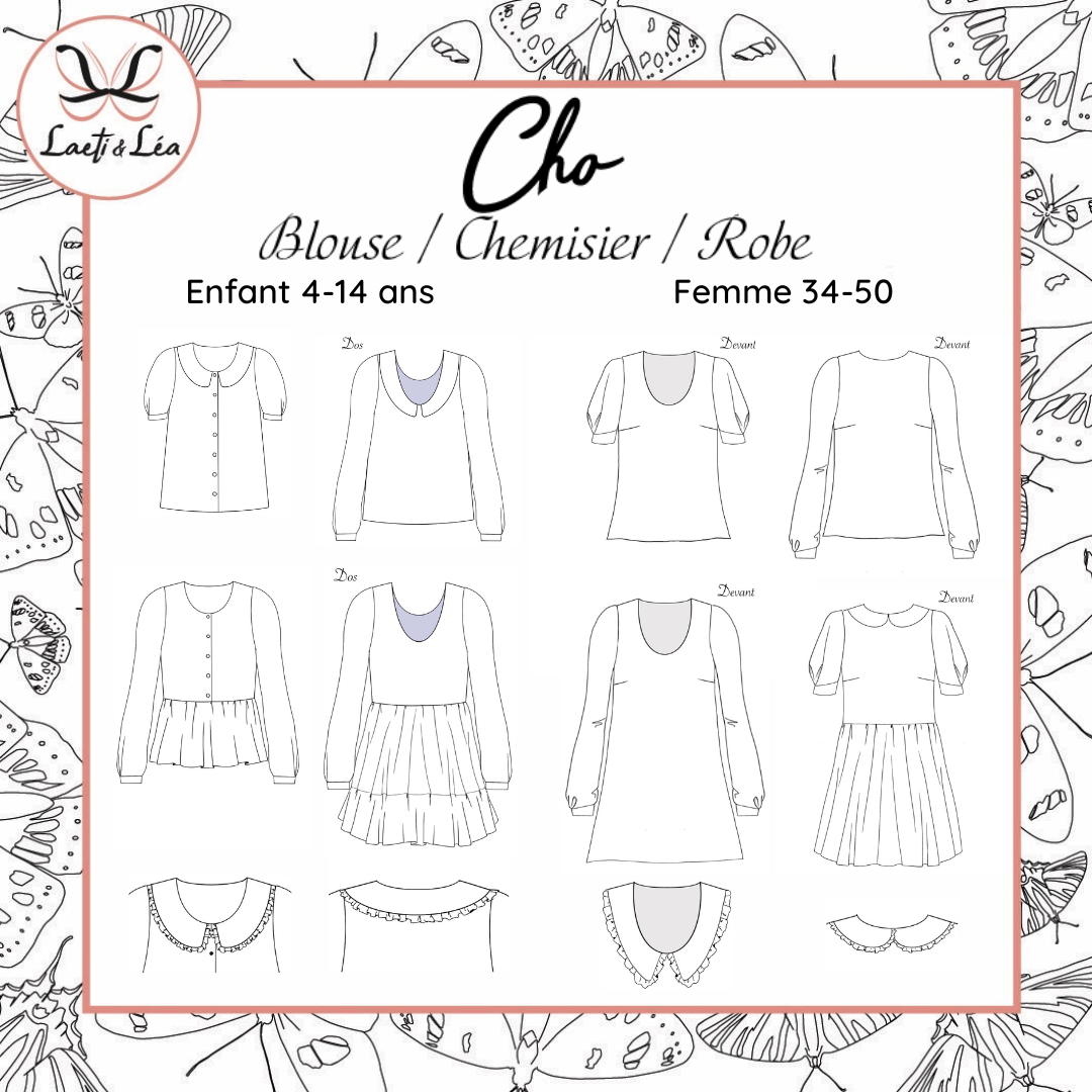 Blouse/robe Cho DUO Femme & Enfant (Patron de couture PDF)