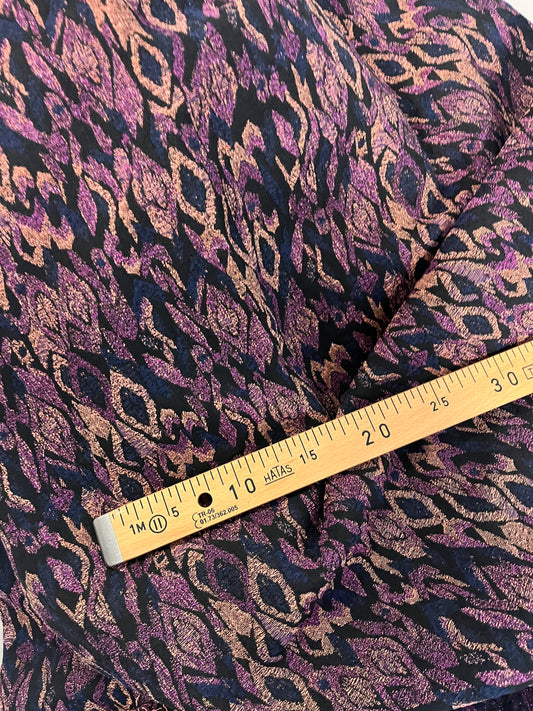 Coupon Jacquard Diamand cousette violet et bleu 2m