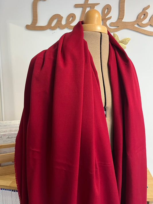 Coupon double crêpe rouge 2m