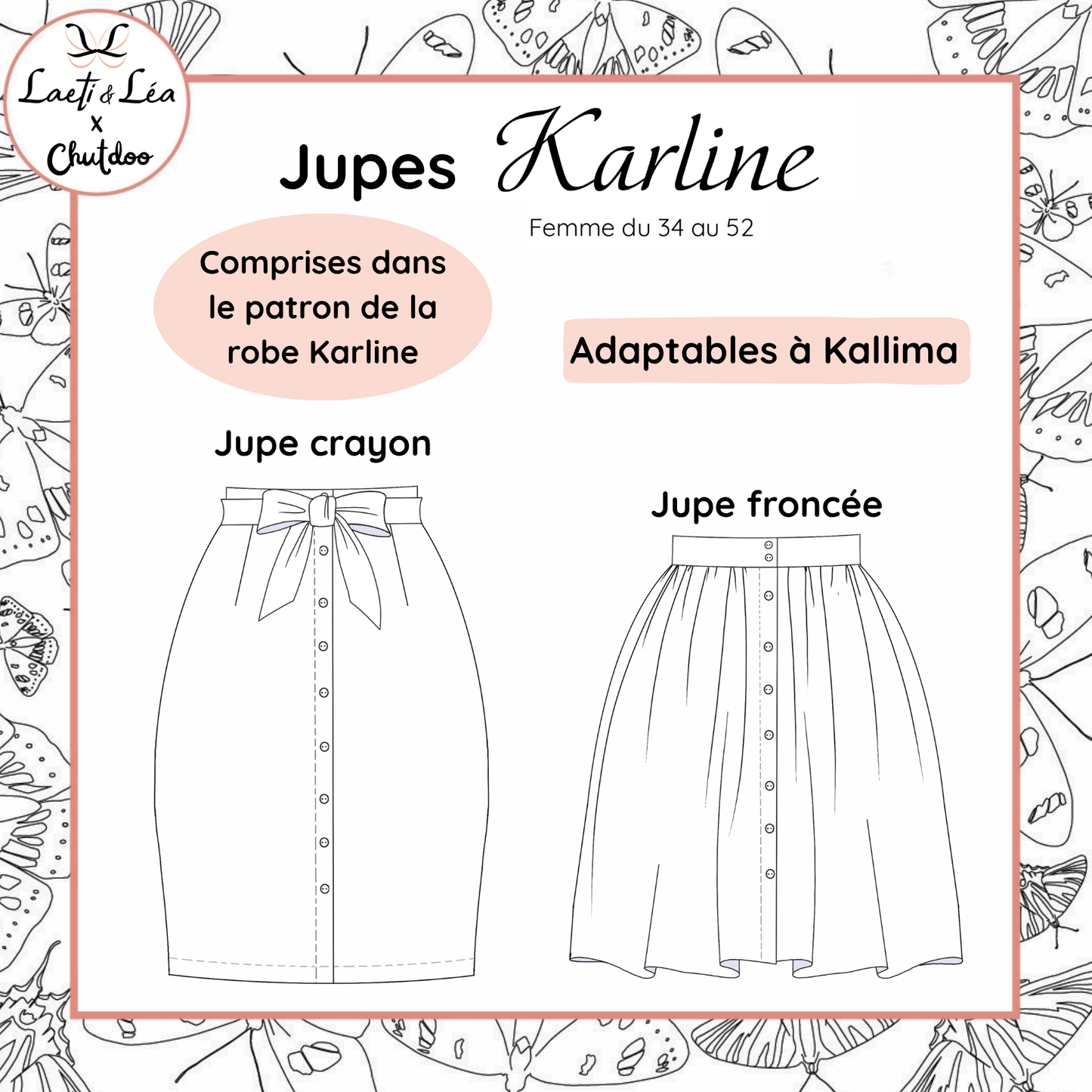 Jupes Karline Femme 34-52 (Patron de couture PDF)