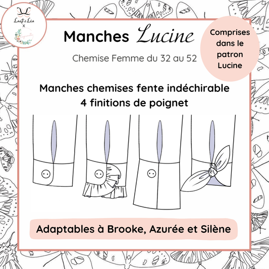 Manches de la Chemise Lucine Femme 32-52 (Patron de couture PDF)