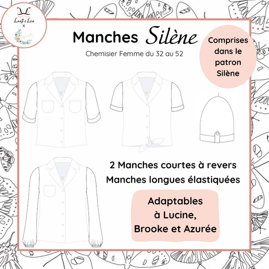 Manches du chemisier Silène Femme 32-52 (Patron de couture PDF)