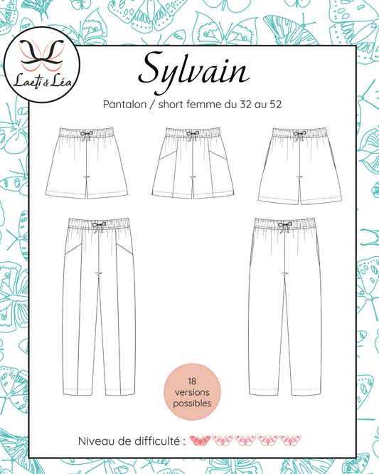 Pantalon / Short Sylvain Femme 32-52 (Patron de couture pochette)