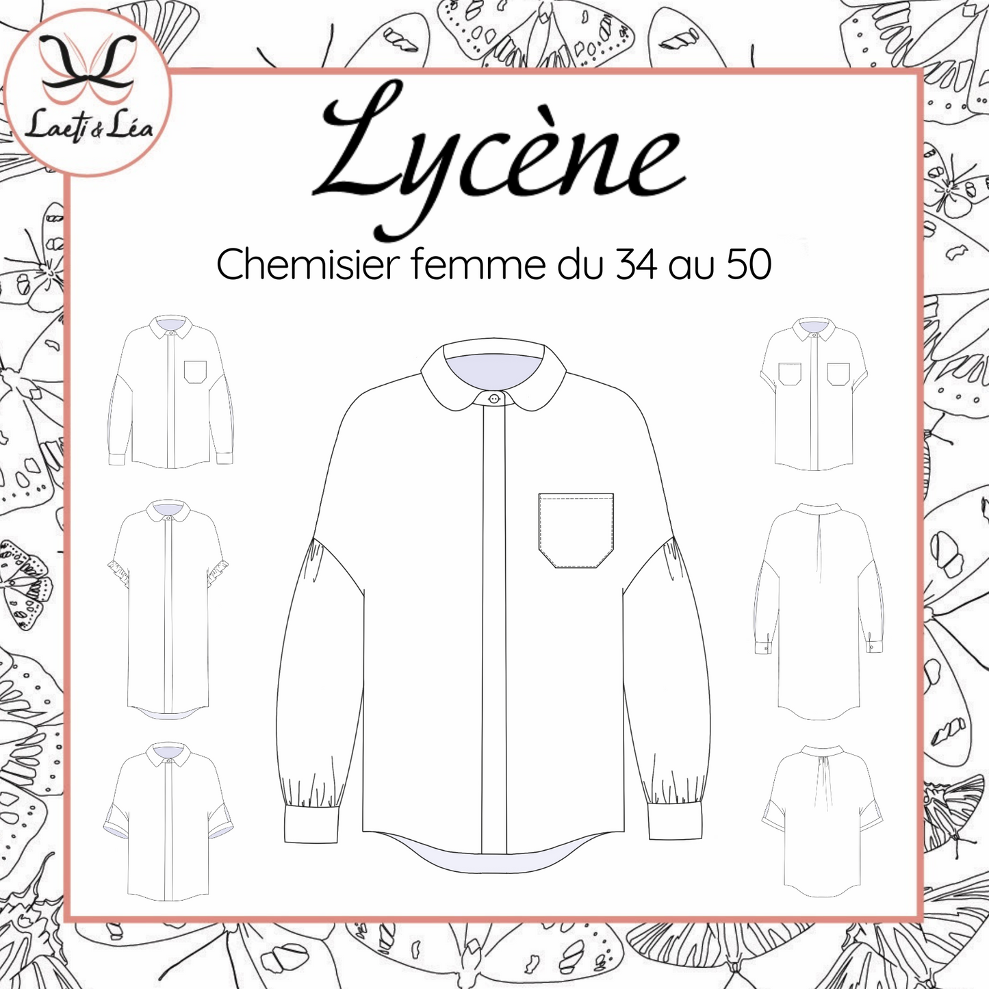 Chemisier Lycène Femme 34-50 (Patron de couture)