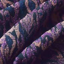 Coupon Jacquard Diamand cousette violet et bleu 2m