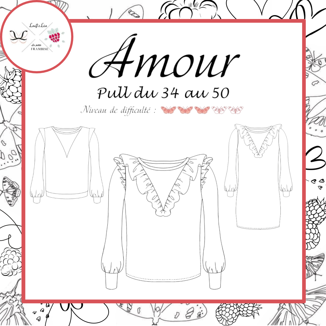 Pull Amour Femme 34-50 (Patron de couture PDF)